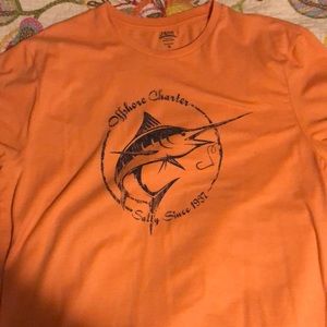 XL, Salmon pink, Izod saltwater t-shirt